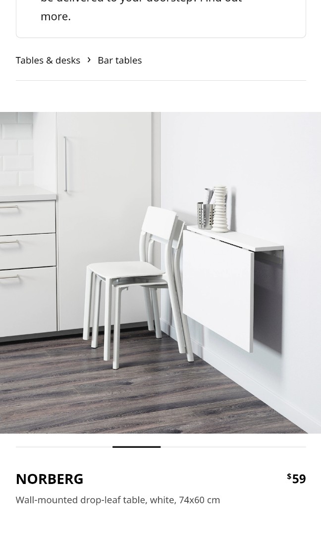 Ikea wall table top white