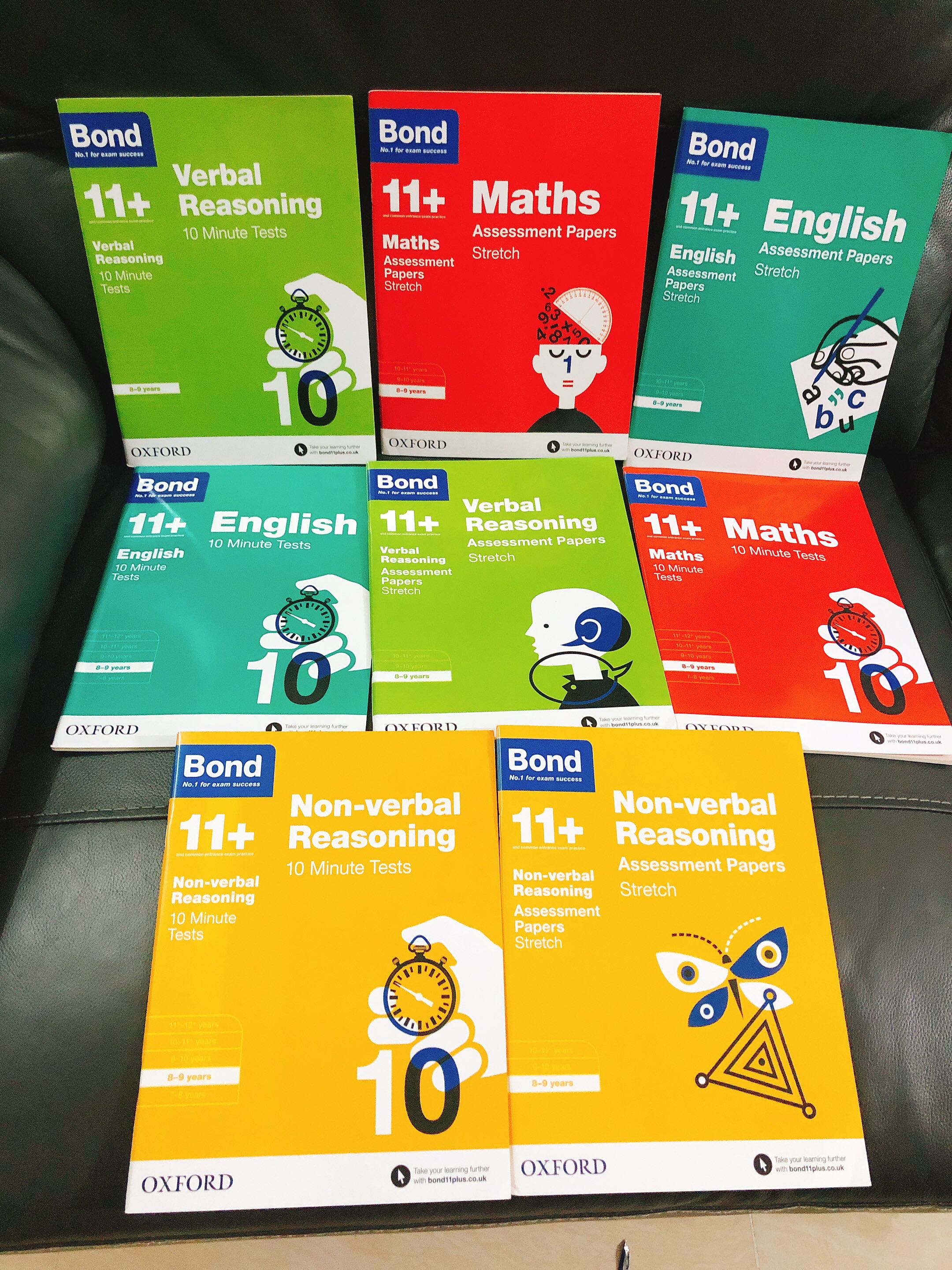 現貨】oxford bond 進階版11+ 補充練習8~9Years (共8冊), 興趣及