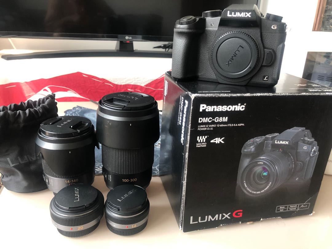 Panasonic DMC-G8M/G85 with 4 lens, 攝影器材, 相機- Carousell