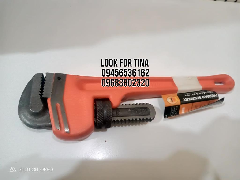 Pipe wrench (Category: Construction Tools & Equipment) located in Manila. Submitted by tina.sales (Listing ID 1116355500, Image 1). Description: Pipe wrench Brand: Proman PRICE: 285.