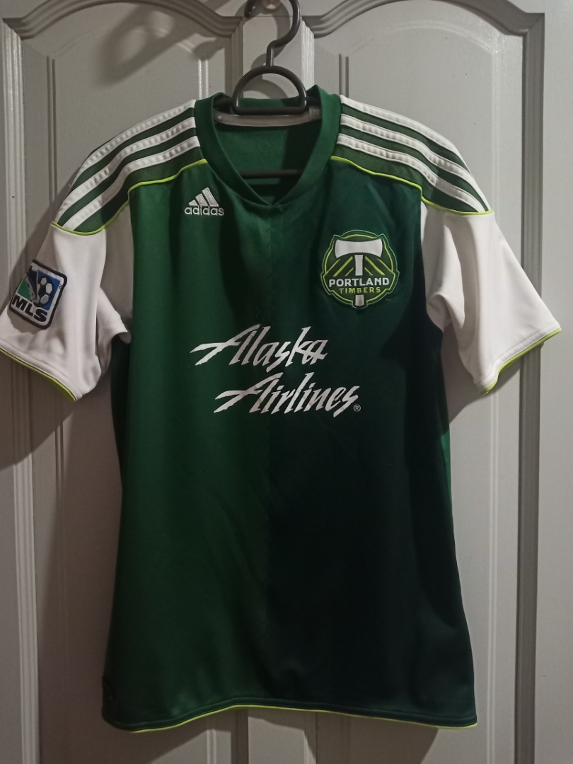 Portland Timbers Away football shirt 2011 - 2013. Sponsored by Alaska  Airlines