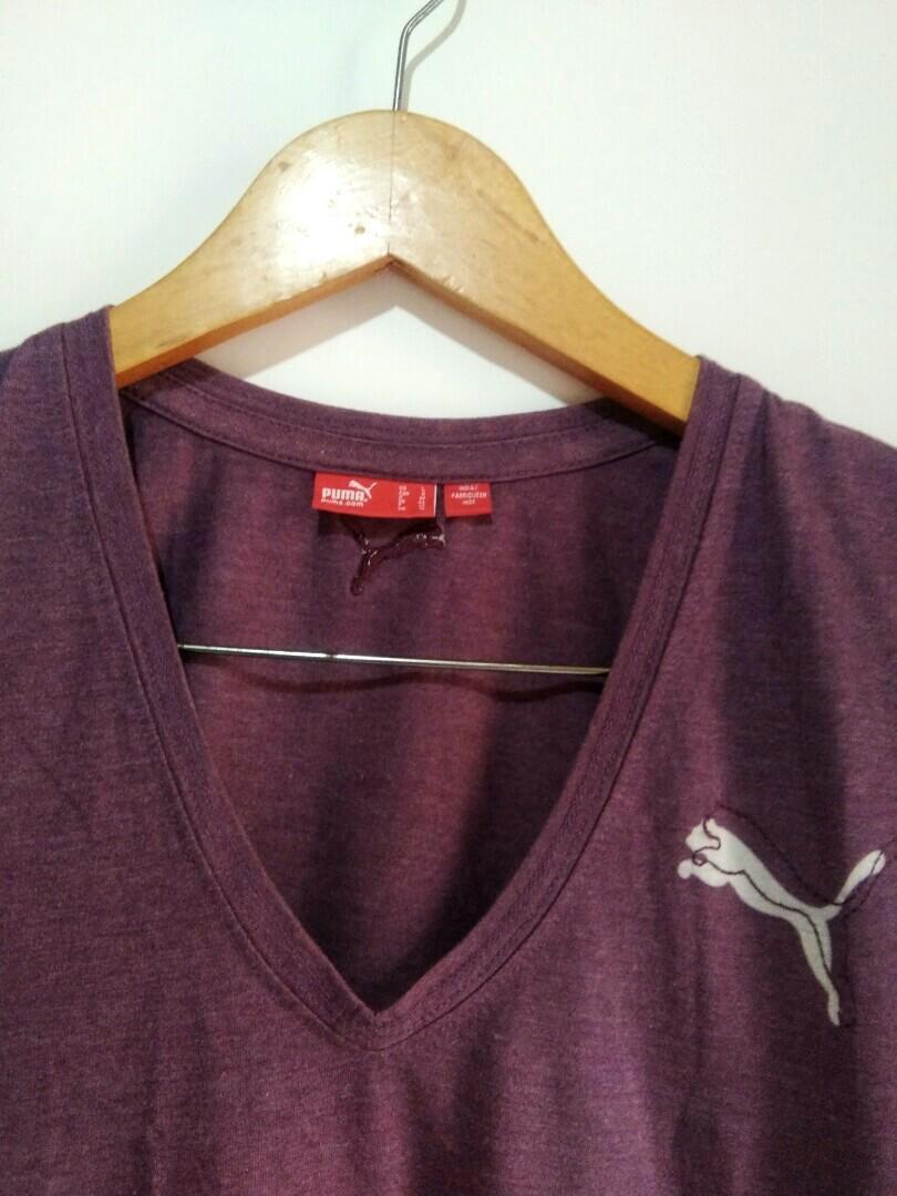 burgundy puma tee