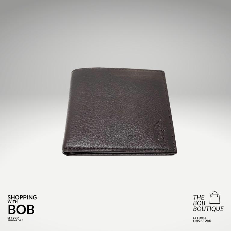 Ralph Lauren Wallet Dark Brown Grain Leather