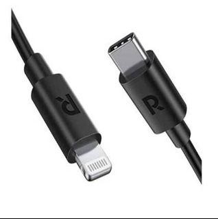 RAVPower Type-C to Lightning Cable - BLACK