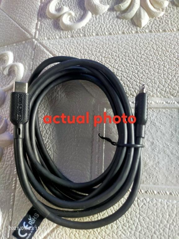 RAVPower Type-C to Lightning Cable - BLACK (Category: Cables & Adaptors) located in Marikina City. Submitted by skowshop (Listing ID 1116419473, Image 3). Description: 12000+ Times Bend Lifespan PD (Power Delivery) Fast and safe charging Compact and portable cable Sync and charge simultaneously High bend lifespan Strict quality testing to meet Apple compatibility #ravpower #typectolightning #ravpowercable.
