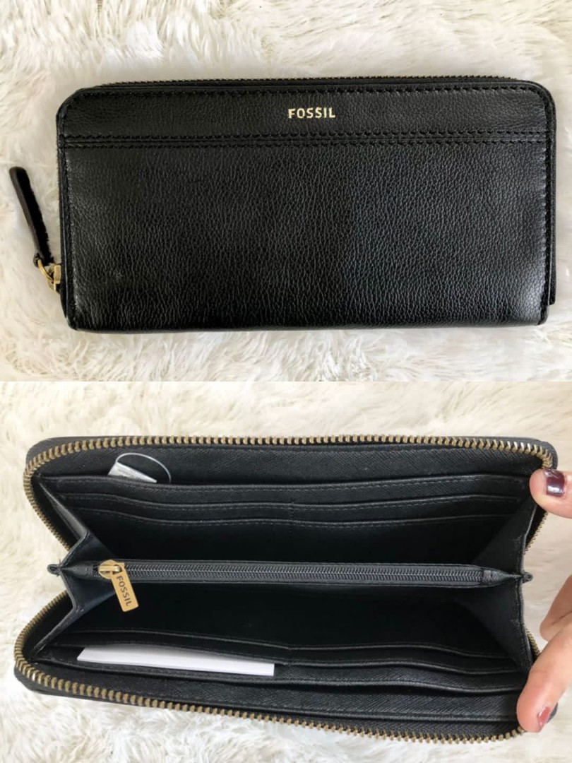 Ready Supp Fossil Tiegan Clutch Black Barang Mewah Tas Dompet di Carousell