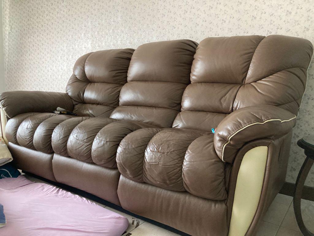 3 Seater Recliner Sofa Home Furniture Furniture On Carousell