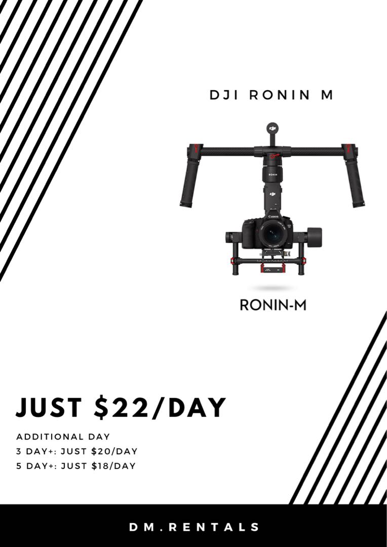 rent DJI Ronin m gimbal for video production stabiliser