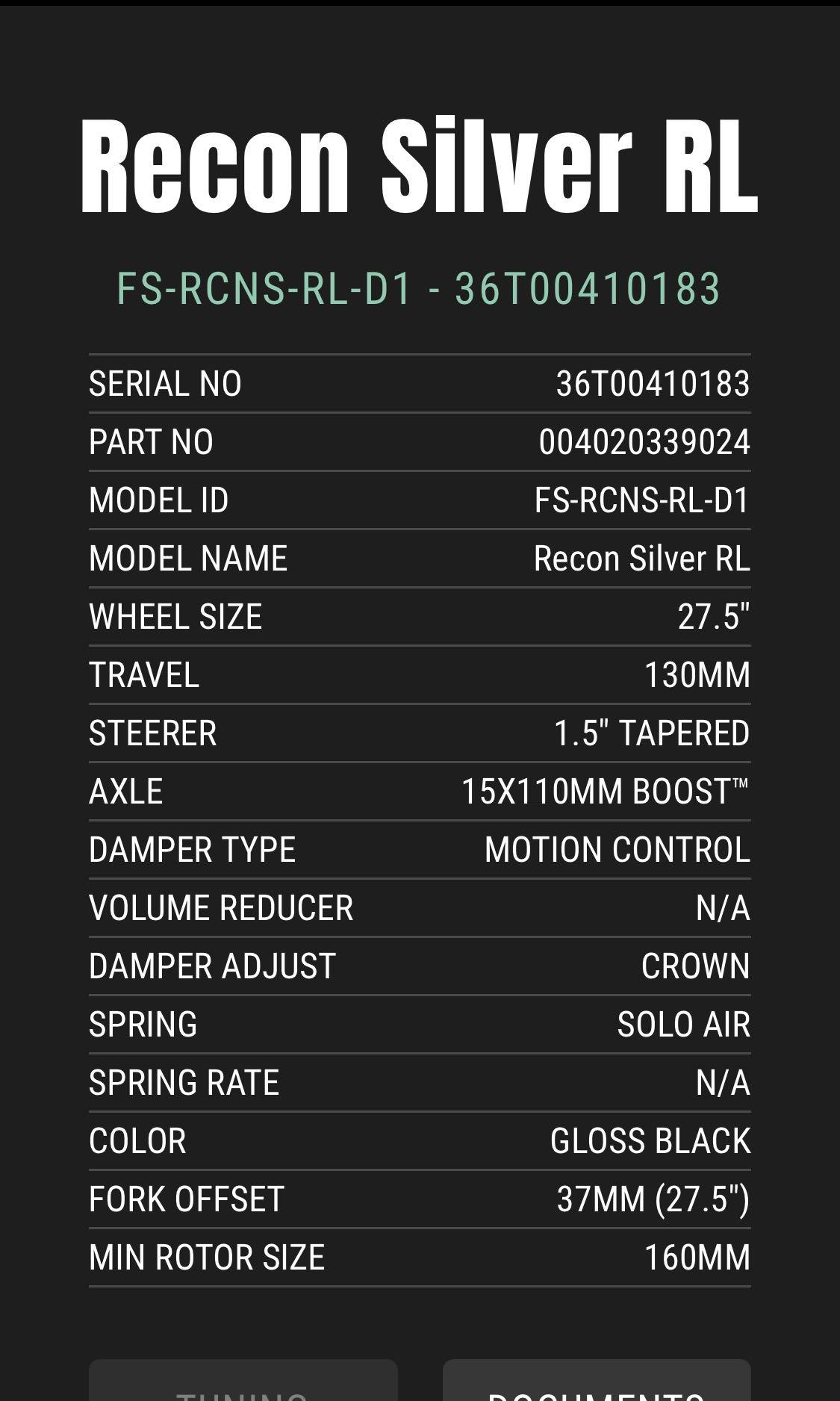 Rockshox recon silver rl 130mm sale