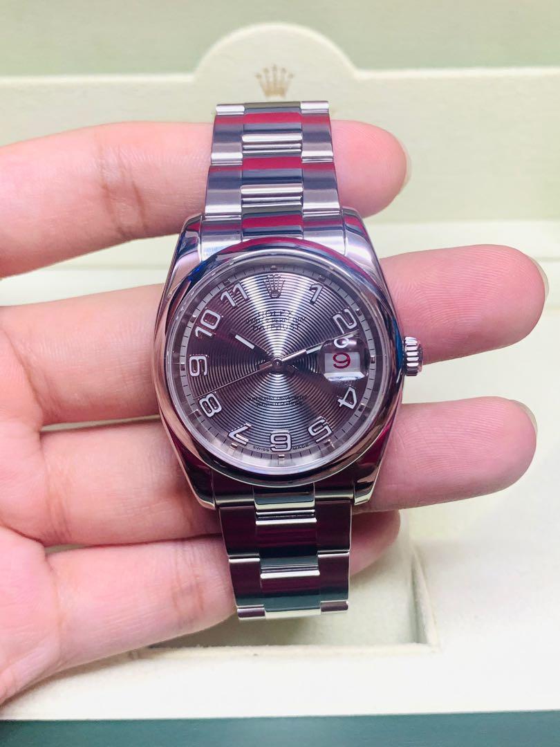 ROLEX Datejust 116200 Silver Concentric Dial 36mm Automatic Watch