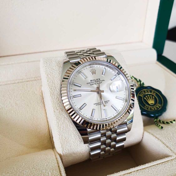 Rolex Datejust 41 Silver Dial 18k white 