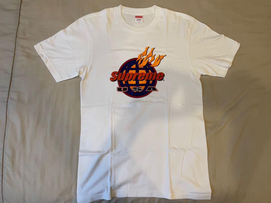 supreme fire tee