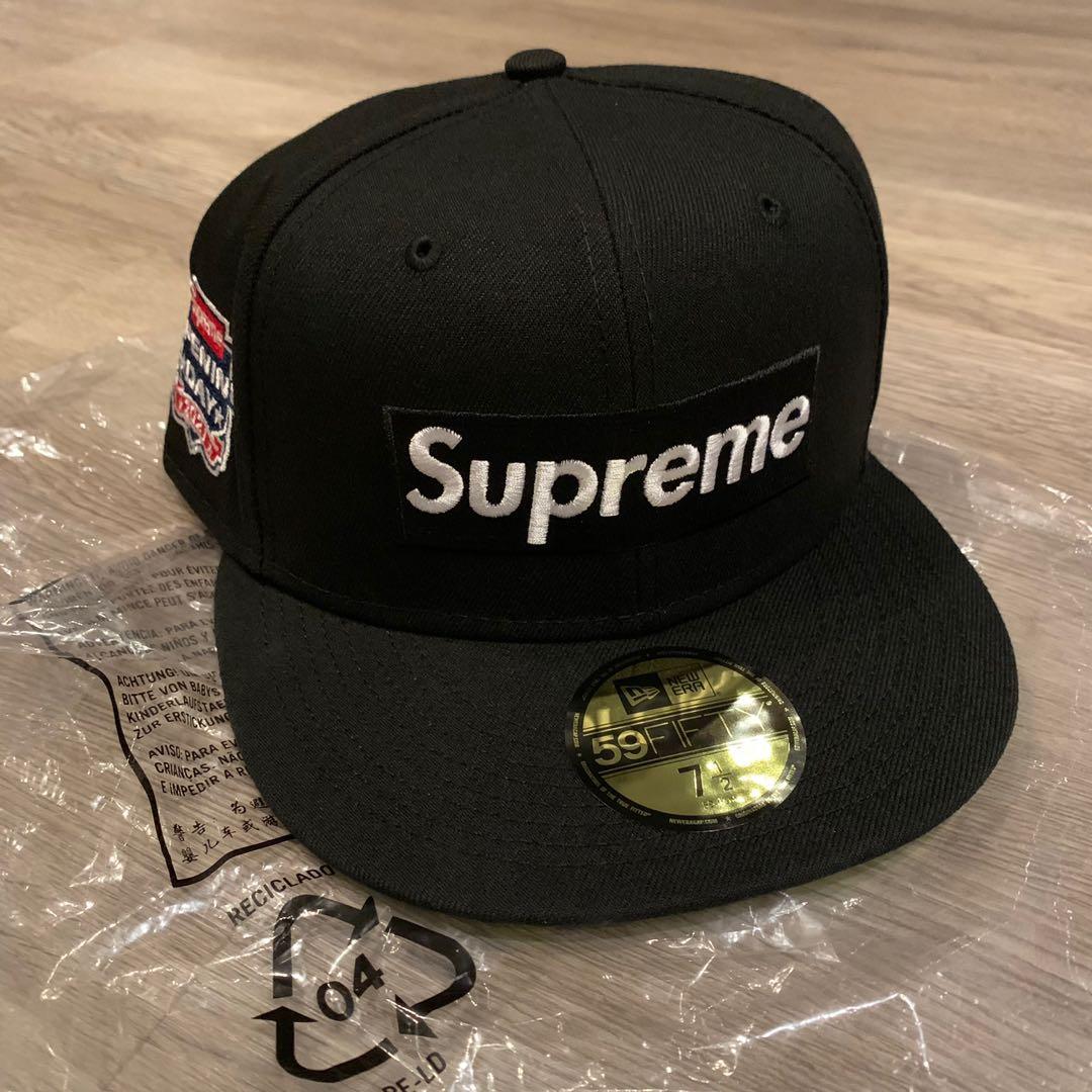 Supreme x New Era No Comp box logo Cap Black 7 1/2