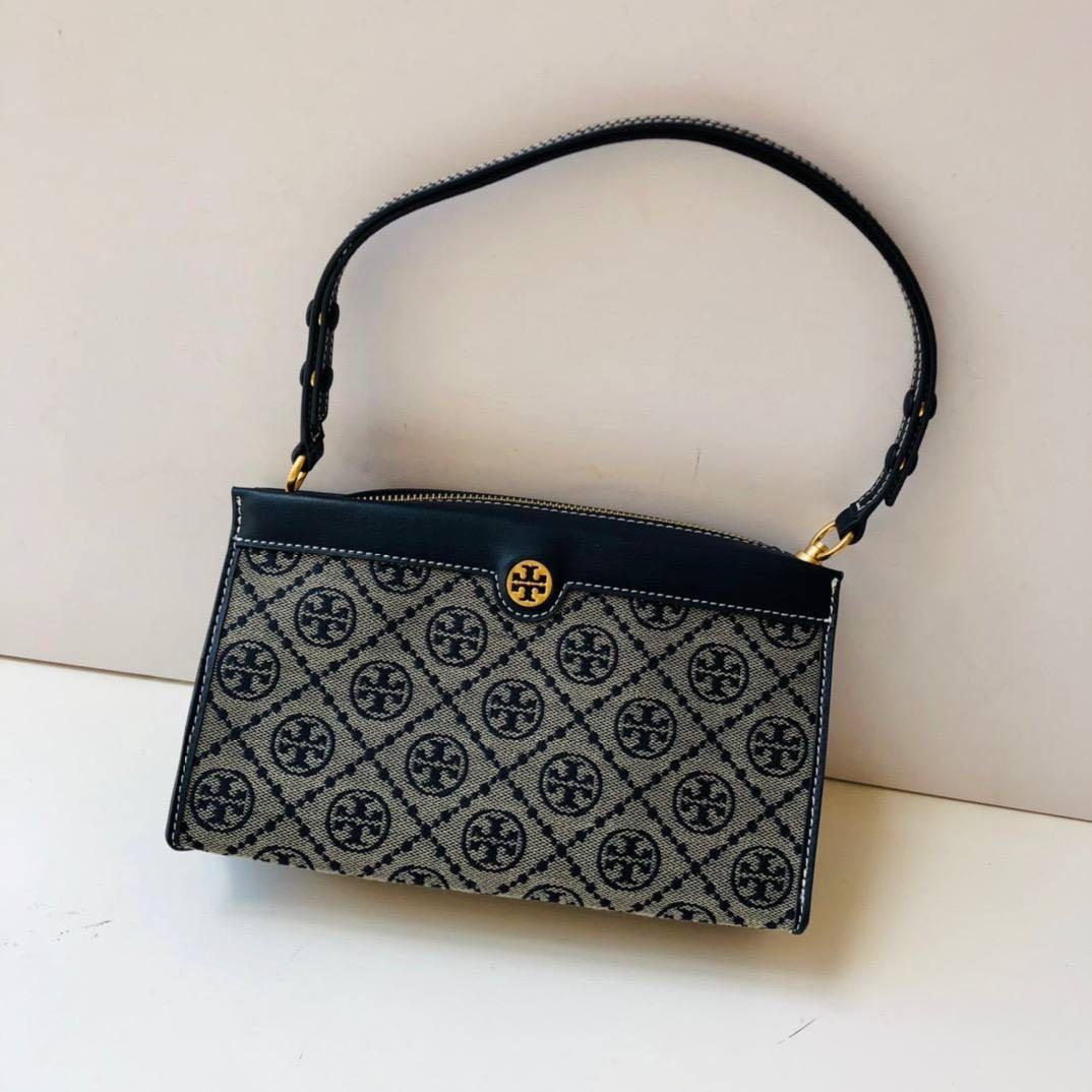 Tory Burch T Monogram Jacquard Mini Pochette, Luxury, Bags