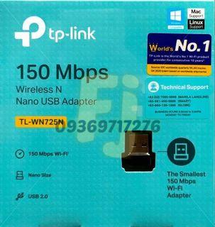 Tp-Link TL-WN725N 150Mbps Wireless N Nano USB Adapter | USB Dongle | USB Wifi Receiver