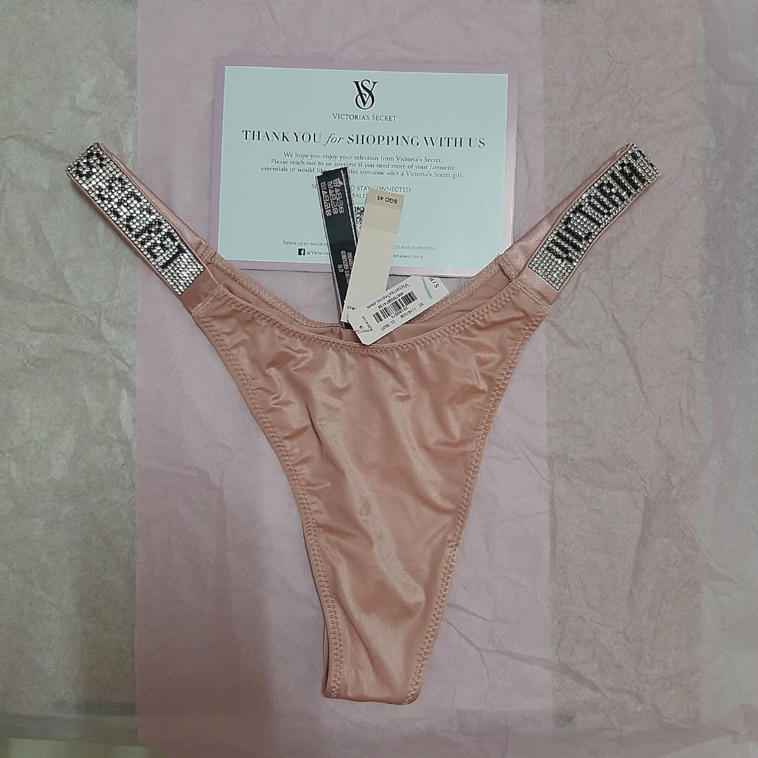 Buy Victoria's Secret Rose Tan Pink Smooth Shine Strap Thong Panty from  Next Ireland