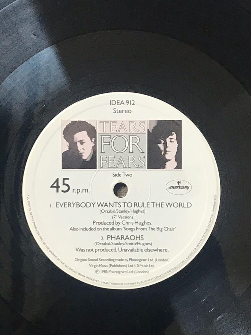 TEARS FOR FEARS/EVERYBODY WANTS TO RULES THE WORLD JAPAN ISSUE 12 W/OBI,  INSERT