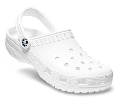 white crocs !, Women's Fashion, Footwear, Flipflops and Slides on Carousell