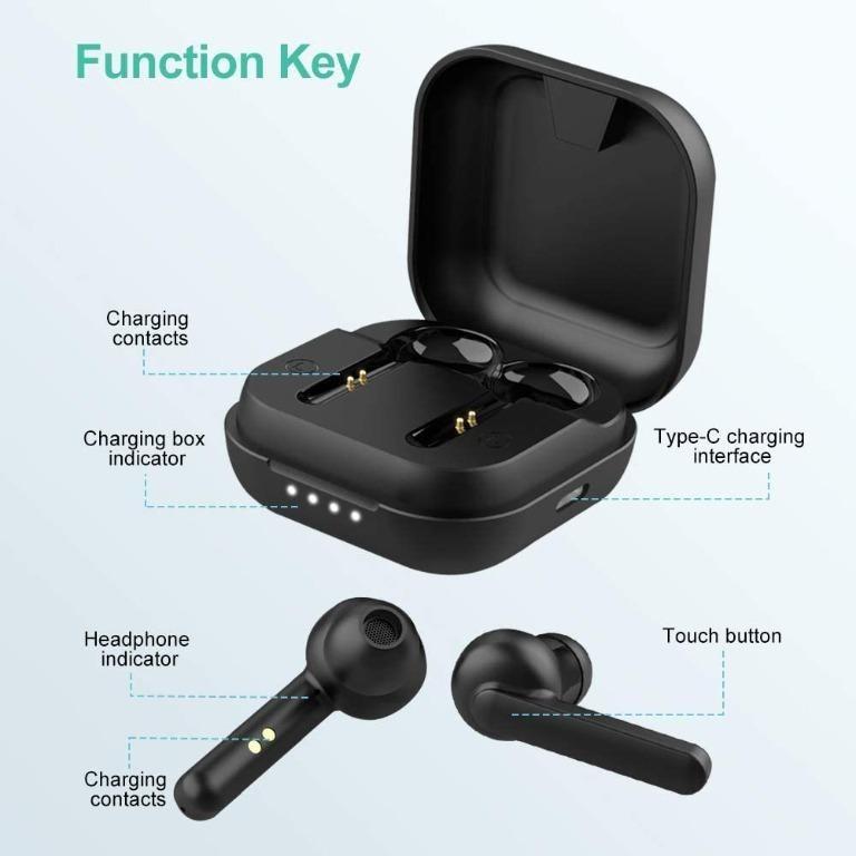 Willful T3 Wireless Earbuds Earphones Bluetooth Earphones with Mic CVC 8.0 Noise Reduction Stereo Sound Bluetooth Headphones in Ear Touch Control