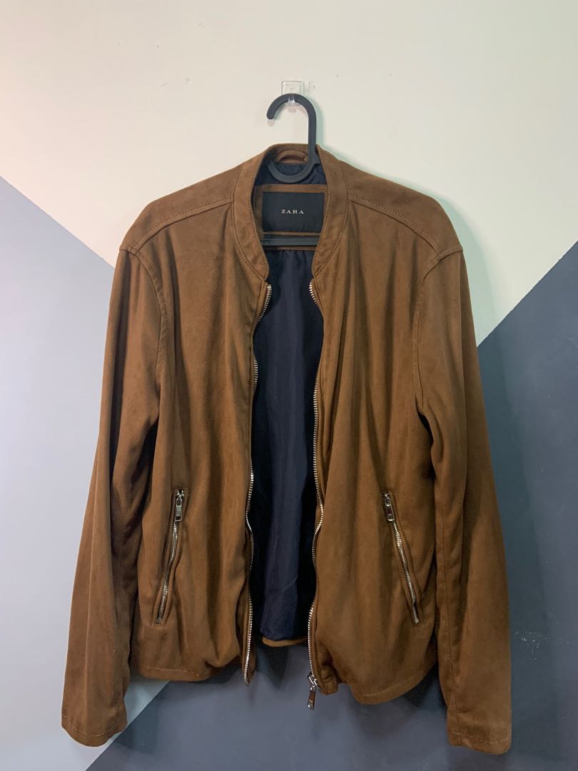Zara men's store faux suede jacket
