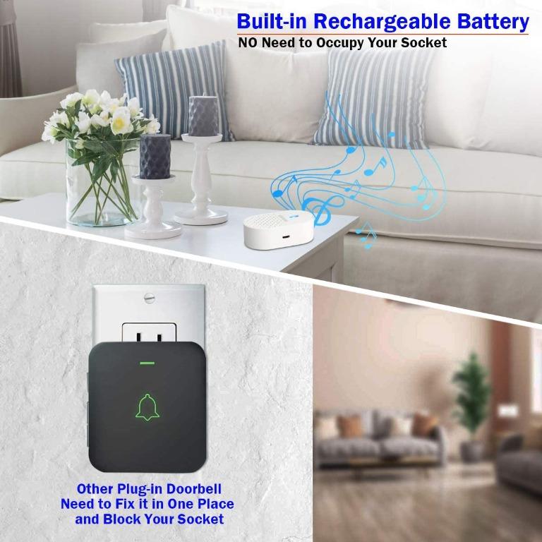 18.M Door Chime,Door Sensor Alarm,Koostone Wireless Door Alarm,Door ...