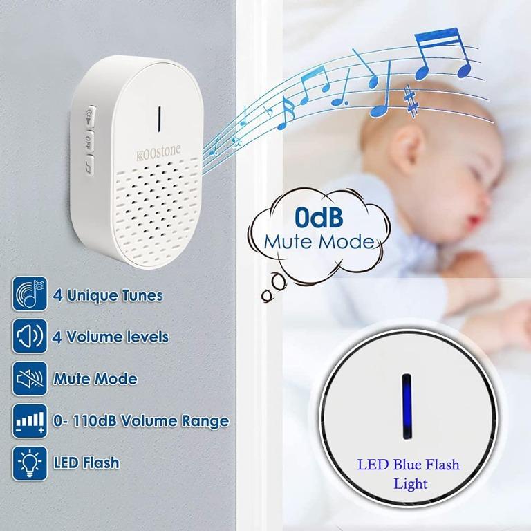 18.M Door Chime,Door Sensor Alarm,Koostone Wireless Door Alarm,Door ...
