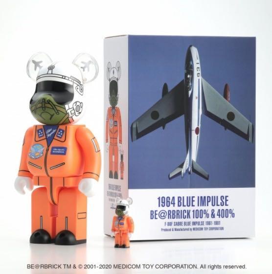 現貨）庫柏力克熊🐻太空戰士1964 BLUE IMPULSE Be@rbrick 100% +400