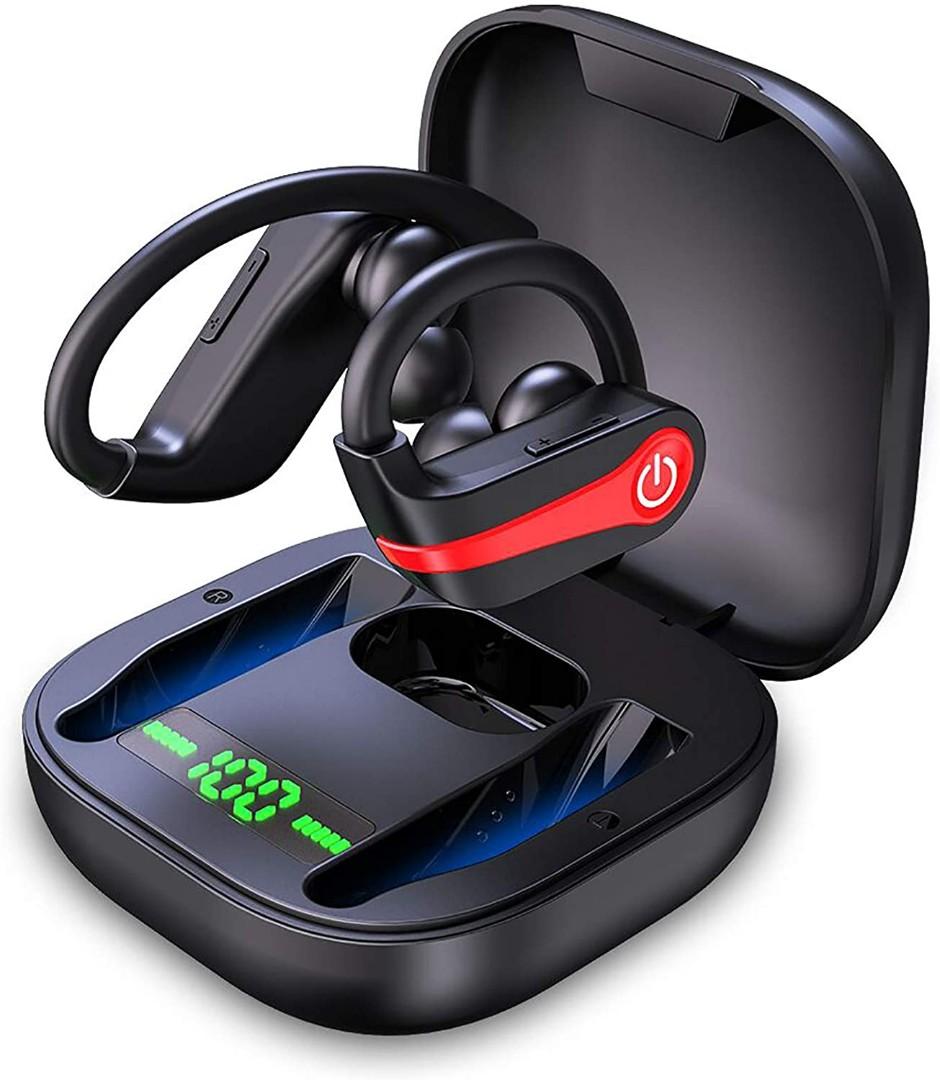 3530 Wireless Earbuds Motast Bluetooth 5.1 Sport Headphones IP7 Waterproof 40H Playtime Earhooks Headset with Charging Case Stereo Sound CVC8.0 Noise Cancelling Wireless Earphone for Running Gym Audio...