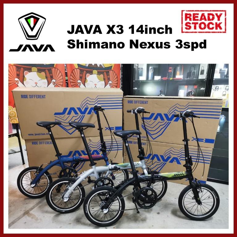 JAVA X3 14 inch 3 Speed Foldable Bike Foldie Bicycle