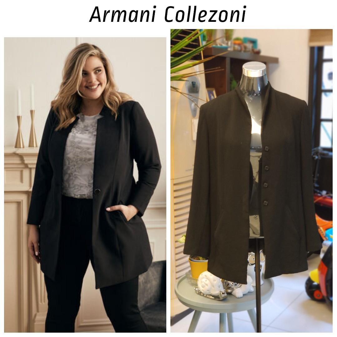 Armani Collezoni Boyfriend long blazer jacket for plus size women