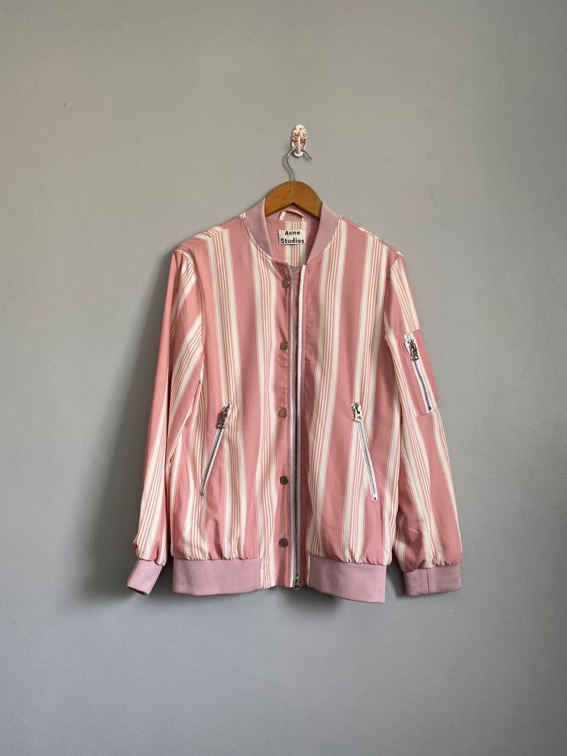 Acne studios store pink bomber jacket