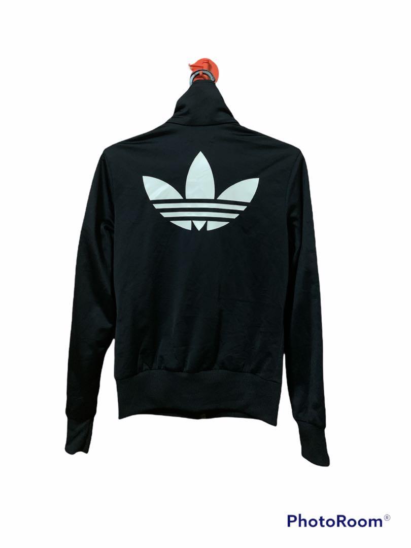 Adidas track jacket best sale with logo on back