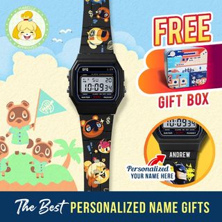 Kids Watch Kids Fashion Personalised Gift With Name Custom Name Jam Tangan Budak Waterproof Spiderman Among Us Doraemon Unicorn Frozen Boiboy Blackpink Didi Barbie