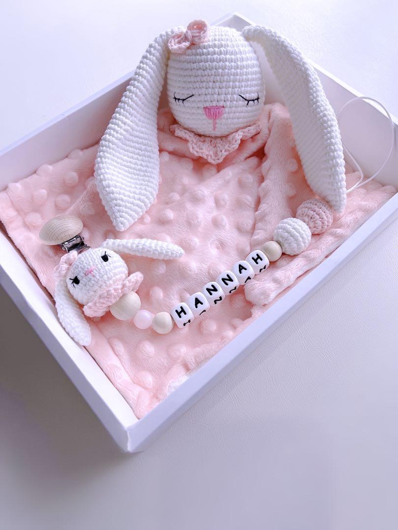 Baby Security Blanket baby comforter pacifier clip toy clip