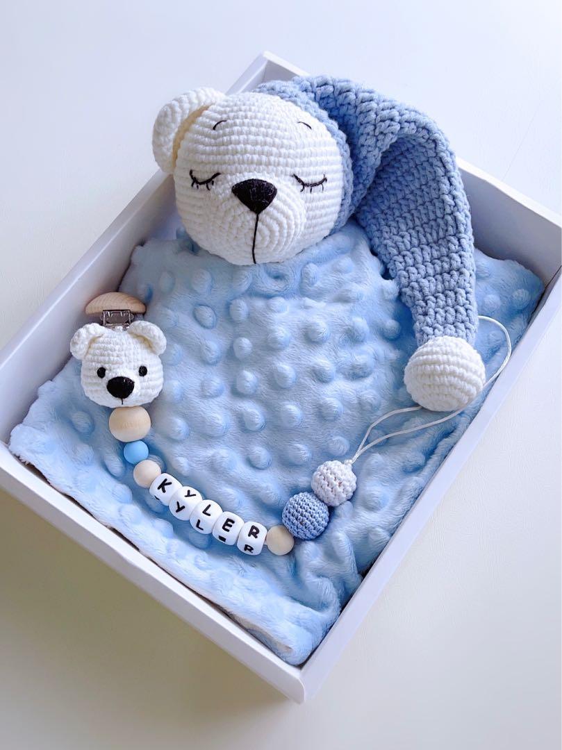 Baby Security Blanket baby comforter pacifier clip toy clip