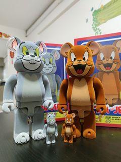 Bearbrick 100% & 400% Set Tom Flocky Version (Tom & Jerry)