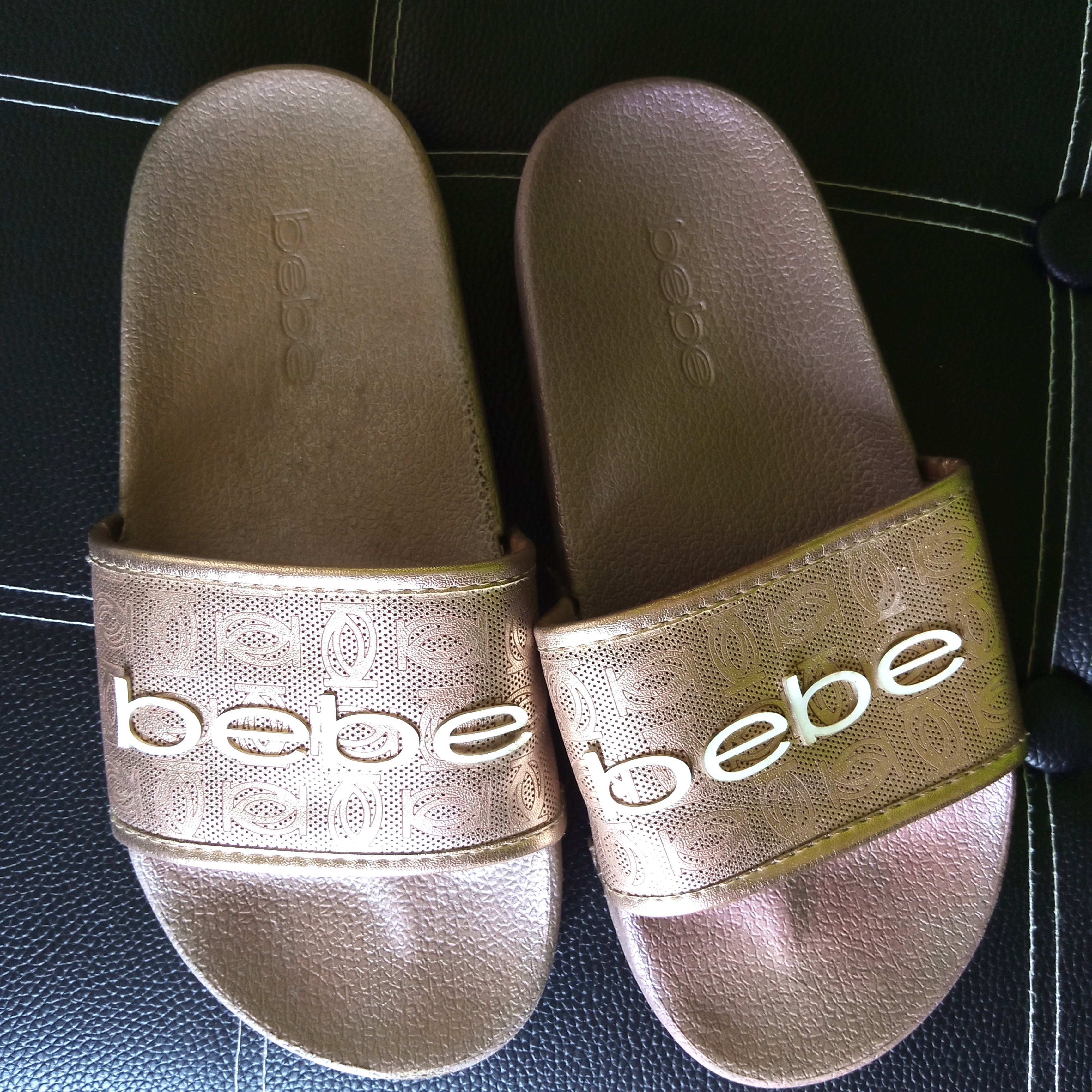 Bebe slides rose gold outlet