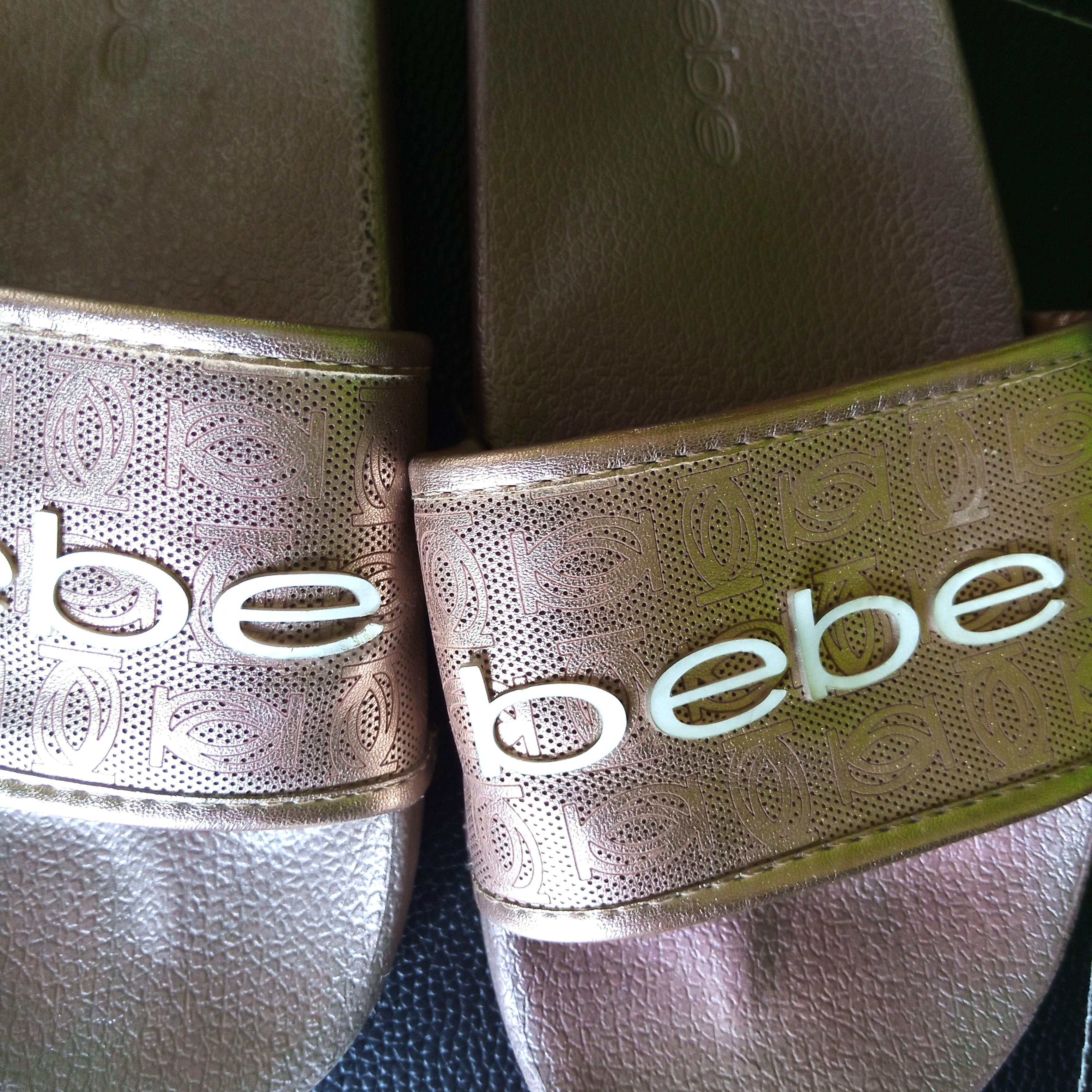 Bebe rose gold Slides Women s Fashion Footwear Slippers and
