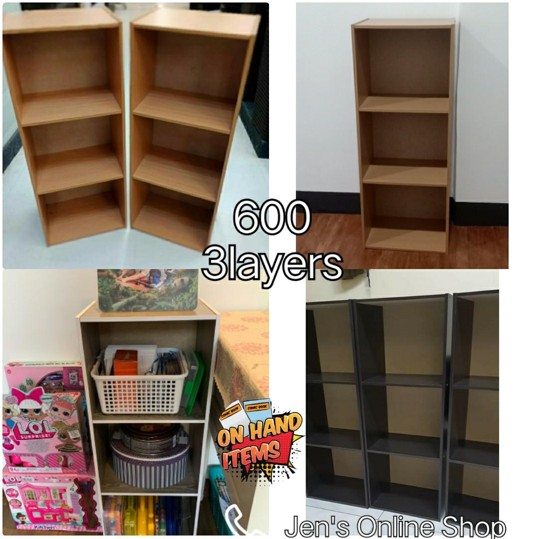Bookshelf / Organizer / Storage / Display rack (Category: Storage Boxes & Baskets) located in Quezon City. Submitted by racks_and_bookshelves (Listing ID 1116636247, Image 1). Description: ALL ITEMS BRANDNEW UNASSEMBLE!!! SALE !!! 3LAYERS - 600 ALL COLORS AVAILABLE ONHAND! SAME DAY DELIVERY COD AVAILABLE ONLINE PAYMENT AVAILABLE.
