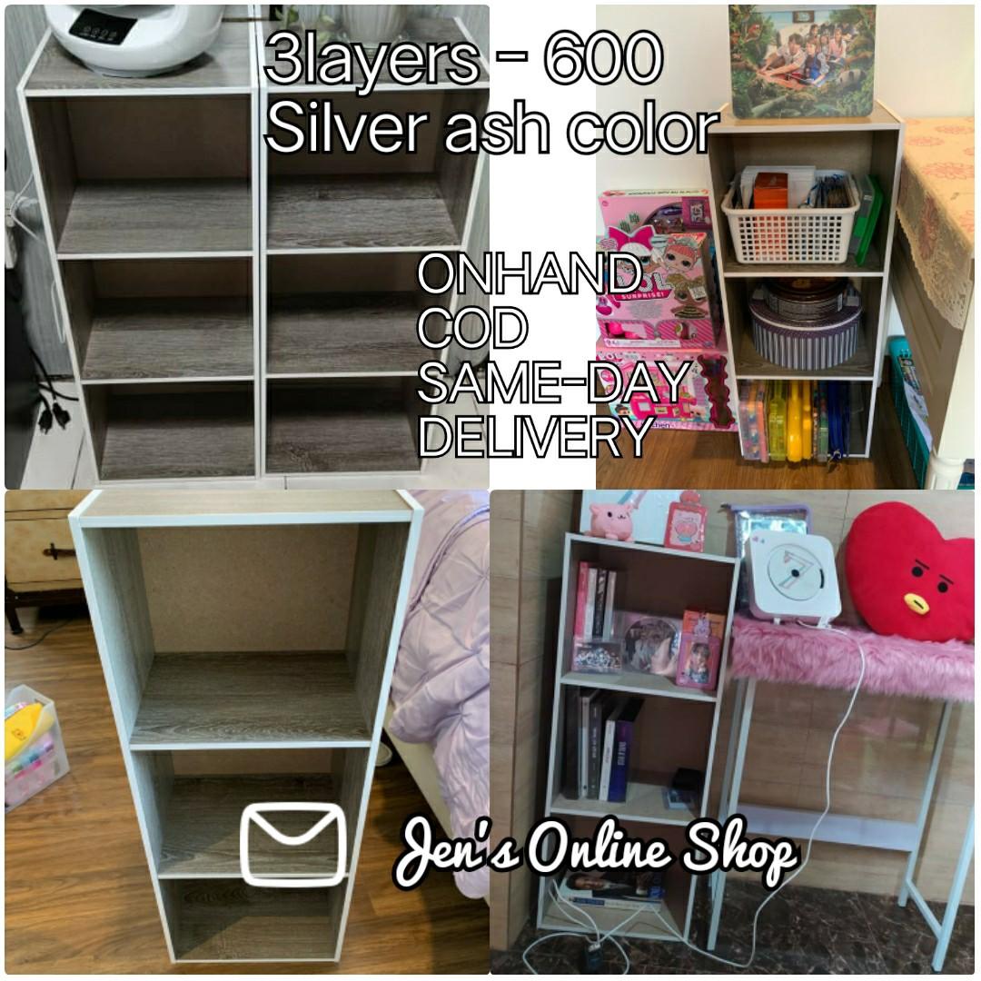 Bookshelf / Organizer / Storage / Display rack (Category: Storage Boxes & Baskets) located in Quezon City. Submitted by racks_and_bookshelves (Listing ID 1116636247, Image 2). Description: ALL ITEMS BRANDNEW UNASSEMBLE!!! SALE !!! 3LAYERS - 600 ALL COLORS AVAILABLE ONHAND! SAME DAY DELIVERY COD AVAILABLE ONLINE PAYMENT AVAILABLE.