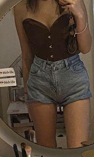 brown corset top