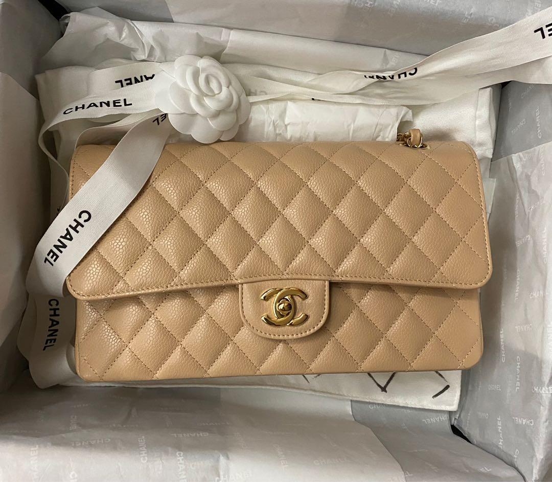 Chanel classic medium beige Clair #31, Luxury, Bags & Wallets on Carousell