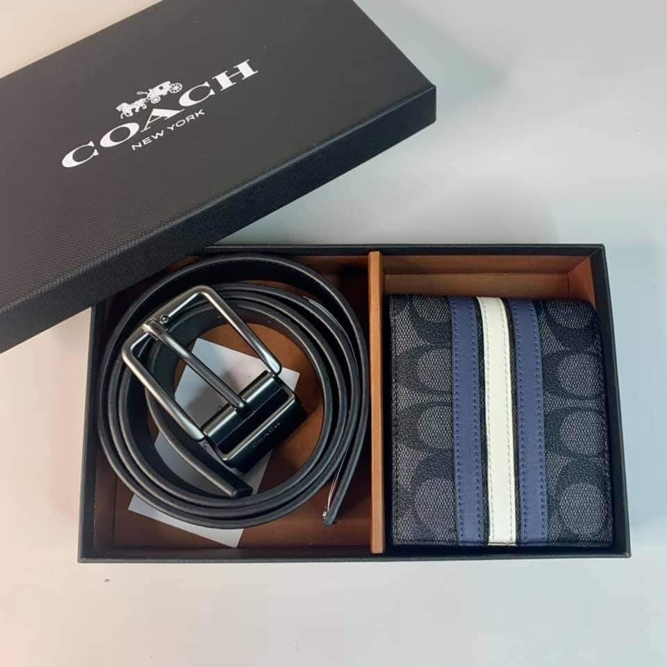 coach belt and wallet set