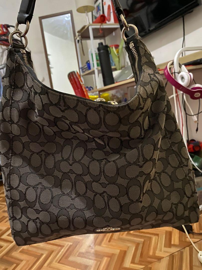 Coach zip shoulder bag in signature jacquard hot sale