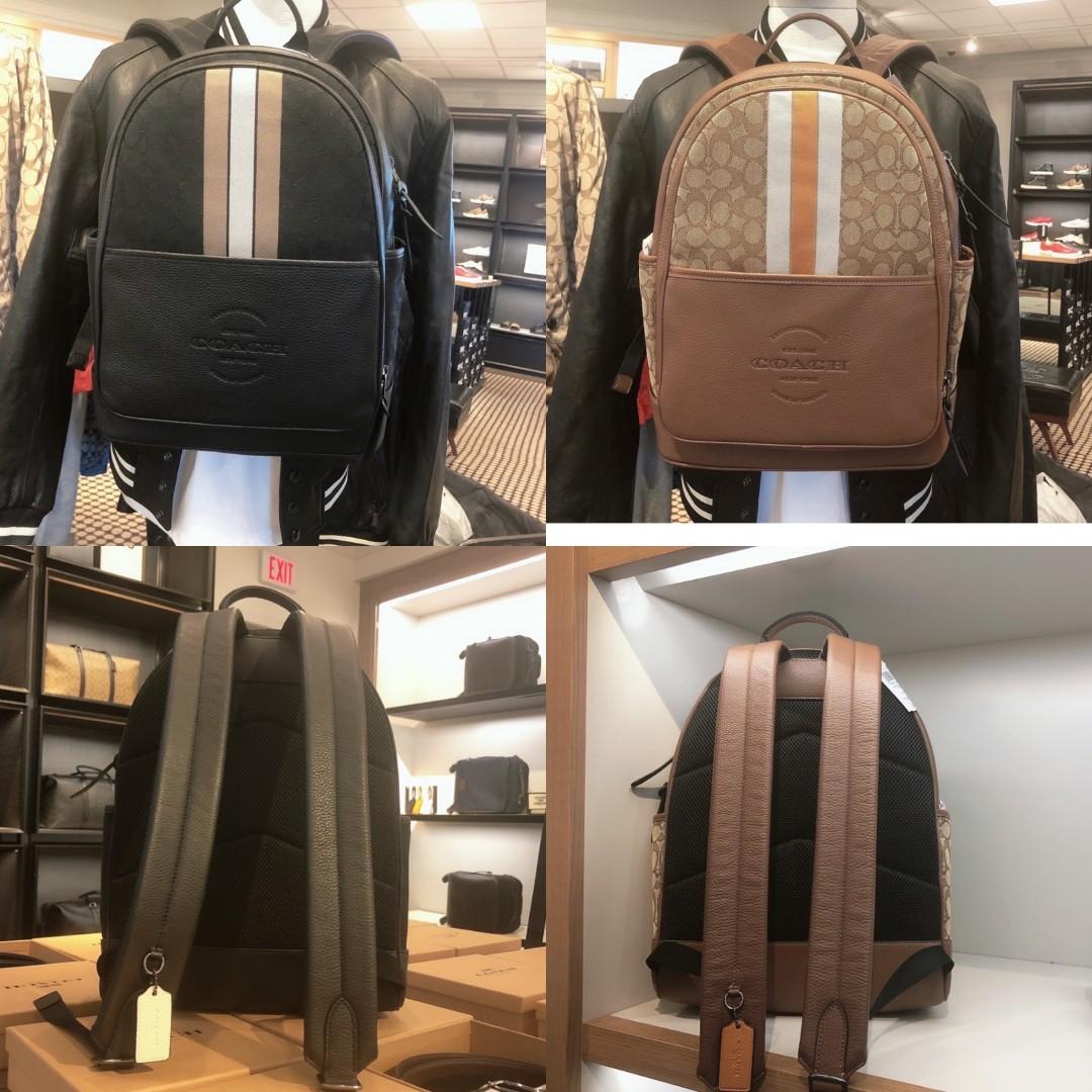 Coach varsity hotsell stripe backpack