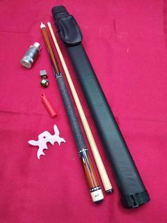 Combo BK Cue Stick with 1x1 Hardcase, Flawless Shaft, Cue hanger, Tiririt and 2pc Predator Chalk