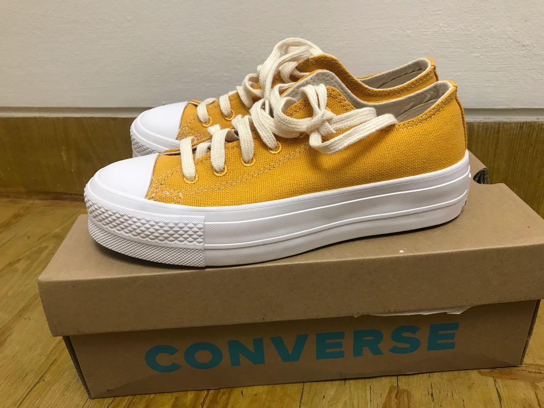 Converse Chuck Taylor All Star CTAS Lift Renew Cotton Canvas Low Top Sunflower Gold