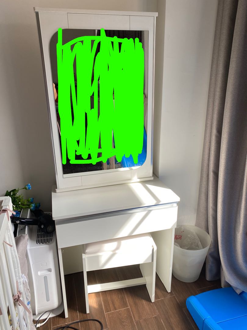 Dressing Table With Mirror, Furniture & Home Living, Furniture, Other