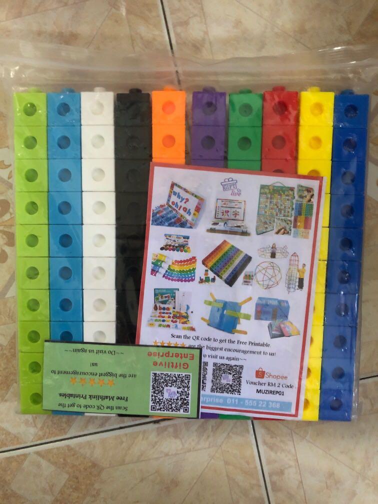 Educational Toys math link cube, Hobbies & Toys, Toys & Games ...