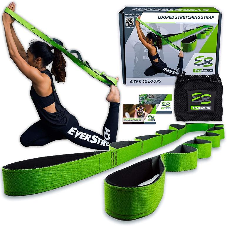 Leg lifter strap soft breathable leg training recovery stretching assist  band with leg loopsm
